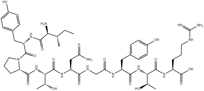 L-Arginine, L-isoleucyl-L-tyrosyl-L-prolyl-L-threonyl-L-asparaginylglycyl-L-tyrosyl-L-threonyl- Structure