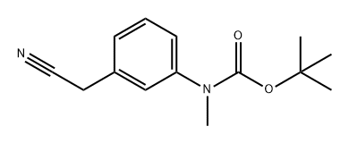 Carbamic acid, N-[3-(cyanomethyl)phenyl]-N-methyl-, 1,1-dimethylethyl ester Structure