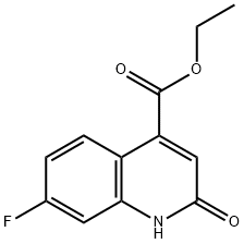 7-Fluoro-2-oxo-1,2-dihydro-quinoline-4-carboxylic acid ethyl ester Structure