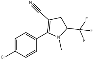 2-(4-chlorop henyl)-4，5-dihydro-1-methyl-5-(trifluoromethyl)-1H-pyr role-3-carbonitrile 구조식 이미지