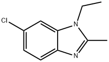 1H-Benzimidazole,6-chloro-1-ethyl-2-methyl-(9CI) 구조식 이미지