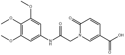 6-oxo-1-{2-oxo-2-[(3,4,5-trimethoxyphenyl)amino]ethyl}-1,6-dihydropyridine-3-carboxylic acid Structure