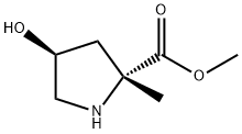 D-Proline, 4-hydroxy-2-methyl-, methyl ester, (4S)- Structure