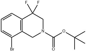 2(1H)-Isoquinolinecarboxylic acid, 8-bromo-4,4-difluoro-3,4-dihydro-, 1,1-dimethylethyl ester Structure