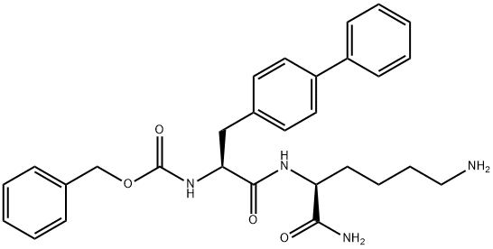 L-Lysinamide, 3-[1,1'-biphenyl]-4-yl-N-[(phenylmethoxy)carbonyl]-L-alanyl- 구조식 이미지