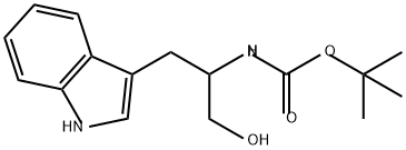 Carbamic acid, N-[2-hydroxy-1-(1H-indol-3-ylmethyl)ethyl]-, 1,1-dimethylethyl ester 구조식 이미지