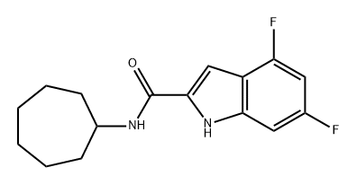 1H-Indole-2-carboxamide, N-cycloheptyl-4,6-difluoro- Structure