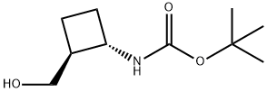 Carbamic acid, N-[(1S,2S)-2-(hydroxymethyl)cyclobutyl]-, 1,1-dimethylethyl ester Structure