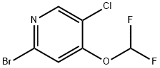 Pyridine, 2-bromo-5-chloro-4-(difluoromethoxy)- Structure