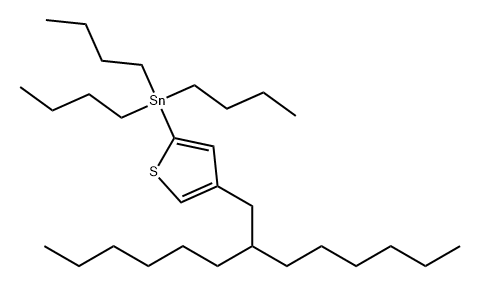 Stannane, tributyl[4-(2-hexyloctyl)-2-thienyl]- Structure