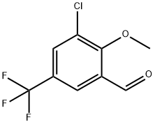 Benzaldehyde, 3-chloro-2-methoxy-5-(trifluoromethyl)- Structure