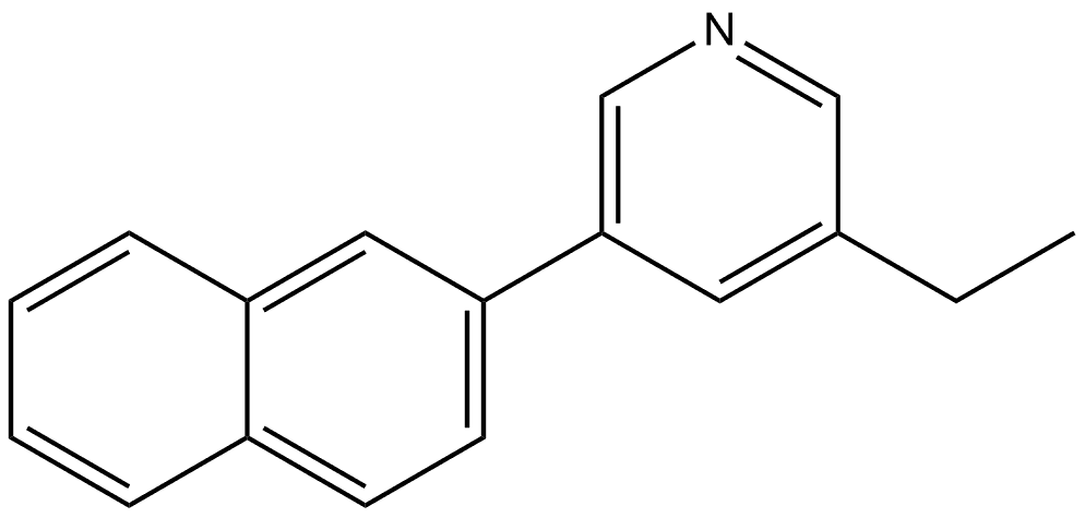 Pyridine, 3-ethyl-5-(2-naphthalenyl)- Structure