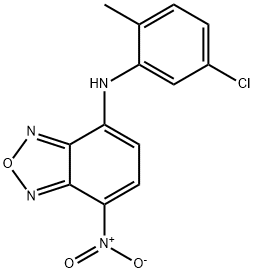 N-(5-Chloro-2-methylphenyl)-7- nitrobenzo[c][1,2,5]oxadiazol-4-amine 구조식 이미지