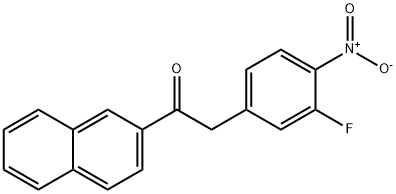 2-(3-Fluoro-4-nitrophenyl)-1-(naphthalen-2-yl)ethanone 구조식 이미지