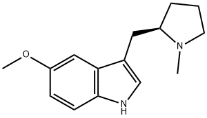 1H-Indole, 5-methoxy-3-[[(2R)-1-methyl-2-pyrrolidinyl]methyl]- 구조식 이미지