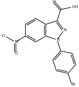 1H-Indazole-3-carboxylic acid, 1-(4-bromophenyl)-6-nitro- Structure