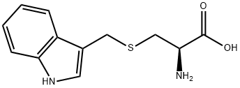 (R)-3-(((1H-Indol-3-yl)methyl)thio)-2-aminopropanoic acid Structure