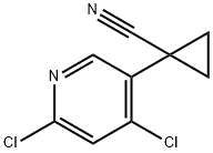 Cyclopropanecarbonitrile, 1-(4,6-dichloro-3-pyridinyl)- Structure