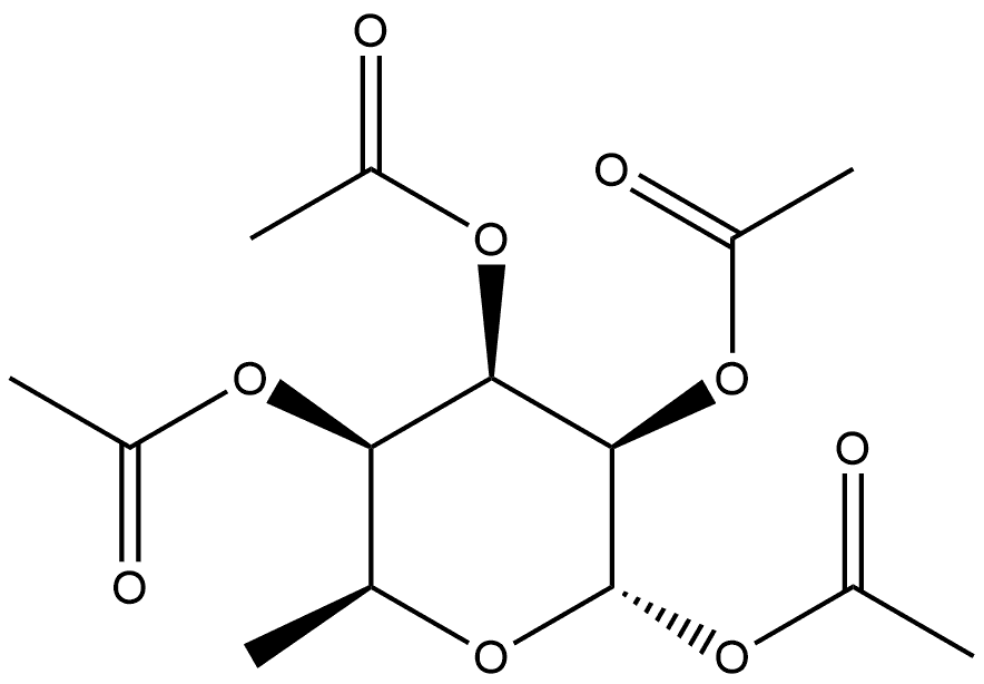 α-L-Talopyranose, 6-deoxy-, 1,2,3,4-tetraacetate 구조식 이미지