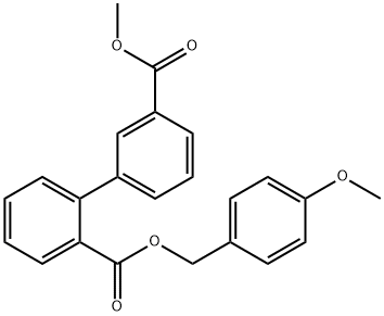 [1,1'-Biphenyl]-2,3'-dicarboxylic acid, 2-[(4-methoxyphenyl)methyl] 3'-methyl ester Structure