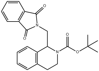 2(1H)-Isoquinolinecarboxylic acid, 1-[(1,3-dihydro-1,3-dioxo-2H-isoindol-2-yl)methyl]-3,4-dihydro-, 1,1-dimethylethyl ester 구조식 이미지