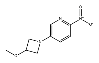 Pyridine, 5-(3-methoxy-1-azetidinyl)-2-nitro- Structure