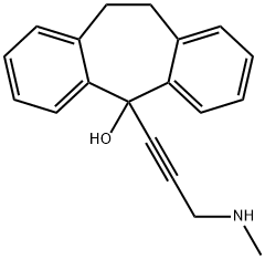 5H-Dibenzo[a,d]cyclohepten-5-ol, 10,11-dihydro-5-[3-(methylamino)-1-propyn-1-yl]- 구조식 이미지