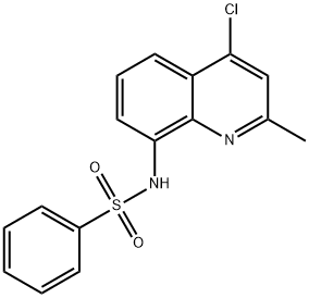 N-(4-Chloro-2-methylquinolin-8-yl)benzenesulfonamide 구조식 이미지