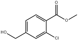 Benzoic acid, 2-chloro-4-(hydroxymethyl)-, methyl ester Structure