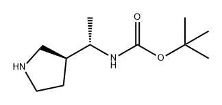 Carbamic acid, [(1S)-1-(3S)-3-pyrrolidinylethyl]-, 1,1-dimethylethyl ester (9CI) Structure