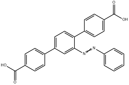 2'-(phenyldiazenyl)-[1,1':4',1"-terphenyl]-4,4"-dicarboxylic acid 구조식 이미지