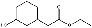 Cyclohexaneacetic acid, 3-hydroxy-, ethyl ester Structure