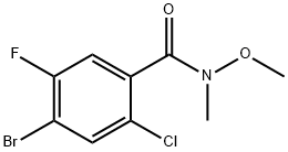 4-Bromo-2-chloro-5-fluoro-N-methoxy-N-methylbenzamide Structure