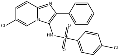 4-Chloro-N-(6-chloro-2-phenylimidazo[1,2-a]pyridin-3-yl)benzenesulfonamide Structure