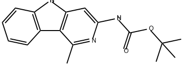 Carbamic acid, (1-methyl-5H-pyrido[4,3-b]indol-3-yl)-, 1,1-dimethylethyl ester (9CI) Structure