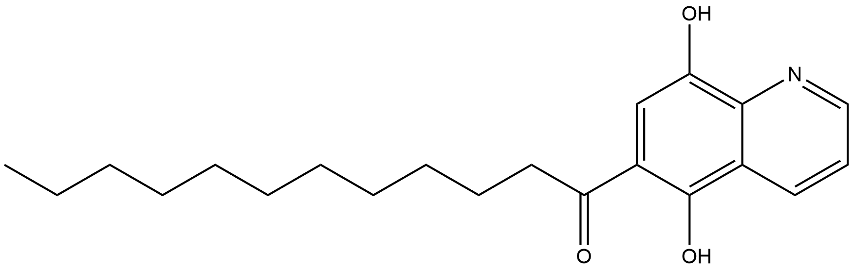 1-Dodecanone, 1-(5,8-dihydroxy-6-quinolinyl)- Structure