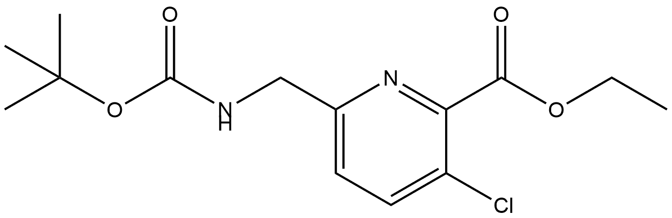 Ethyl 6-[(Boc-amino)methyl]-3-chloropyridine-2-carboxylate Structure