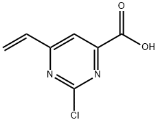 4-Pyrimidinecarboxylic acid, 2-chloro-6-ethenyl- Structure