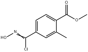 Benzoic acid, 4-[chloro(hydroxyimino)methyl]-2-methyl-, methyl ester Structure