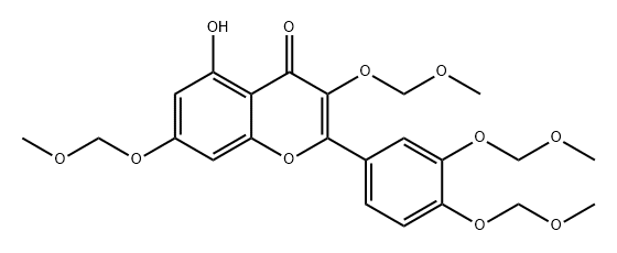 4H-1-Benzopyran-4-one, 2-[3,4-bis(methoxymethoxy)phenyl]-5-hydroxy-3,7-bis(methoxymethoxy)- 구조식 이미지