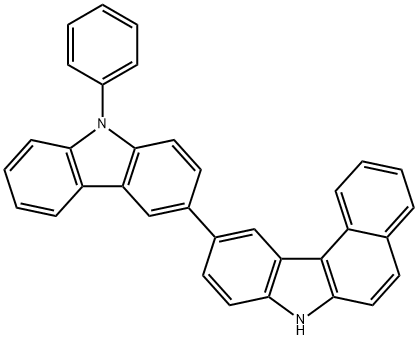 10-(9-PHENYL-9H-CARBAZOL-3-YL)-7H-BENZO[C]CARBAZOLE 구조식 이미지