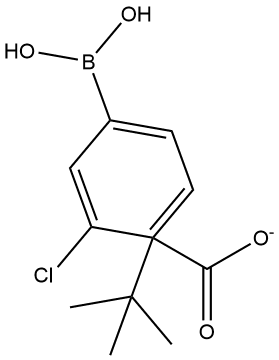 1-(1,1-Dimethylethyl) 4-borono-2-chlorobenzoate Structure