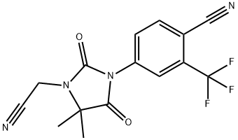 1-Imidazolidineacetonitrile, 3-[4-cyano-3-(trifluoromethyl)phenyl]-5,5-dimethyl-2,4-dioxo- Structure