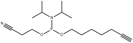 Phosphoramidous acid, N,N-bis(1-methylethyl)-, 2-cyanoethyl 6-heptyn-1-yl ester 구조식 이미지