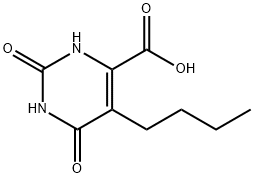 5-Butyl-1,2,3,6-tetrahydro-2,6-dioxo-4-pyrimidinecarboxylic acid Structure