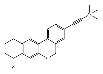 5H-Benzo[d]naphtho[2,3-b]pyran-8(9H)-one, 10,11-dihydro-3-[2-(trimethylsilyl)ethynyl]- Structure