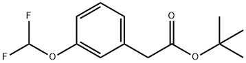 Benzeneacetic acid, 3-(difluoromethoxy)-, 1,1-dimethylethyl ester Structure