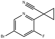 Cyclopropanecarbonitrile, 1-(5-bromo-3-fluoro-2-pyridinyl)- 구조식 이미지