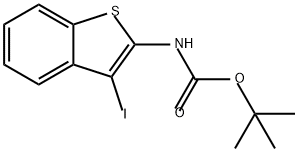 Carbamic acid, (3-iodobenzo[b]thien-2-yl)-, 1,1-dimethylethyl ester (9CI) Structure