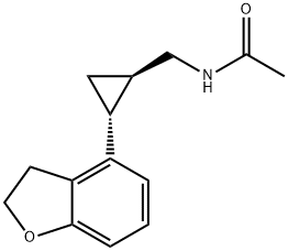 Acetamide, N-[[(1R,2R)-2-(2,3-dihydro-4-benzofuranyl)cyclopropyl]methyl]- 구조식 이미지